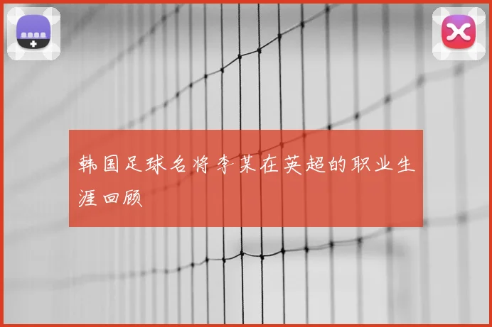 韩国足球名将李某在英超的职业生涯回顾